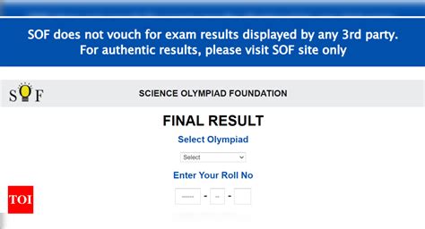sof results 2023-24|SOF National Science Olympiad 2023.